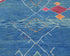 8x11 Moroccan Blue Hand Woven Wool Area Rug